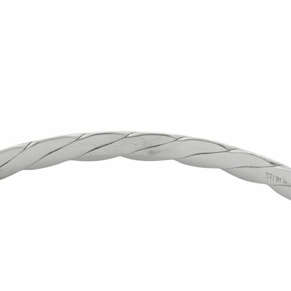 Tiffany Twisted Rope Knife Edge Bangle Bracelet Silver